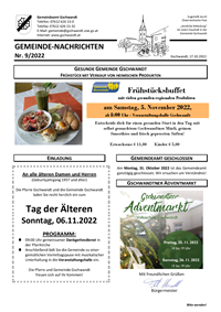 Gemeinde-Nachrichten Nr. 9/2022