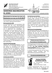 Gemeinde-Nachrichten 2/2021