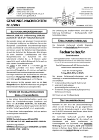Gemeinde-Nachrichten 4/2021