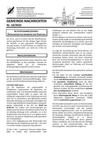 Gemeinde-Nachrichten Nr. 10/2022