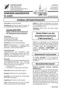 Gemeinde-Nachrichten 05/2023