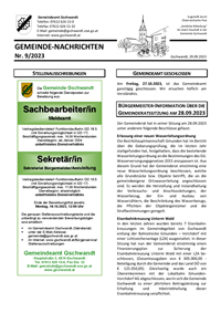 Gemeinde-Nachrichten 09/2023